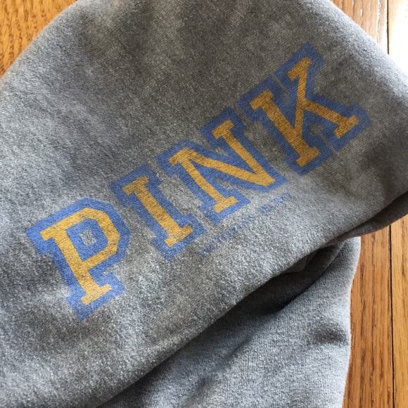 PINK Victoria's Secret Tops Gray Pink Vs Ucla Hoodie Sweatshirt